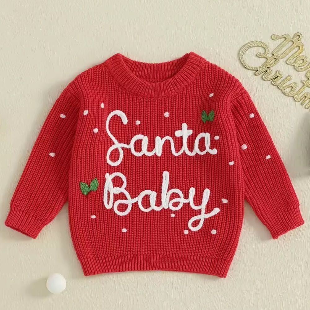 Festive Red 'Santa Baby' Sweater